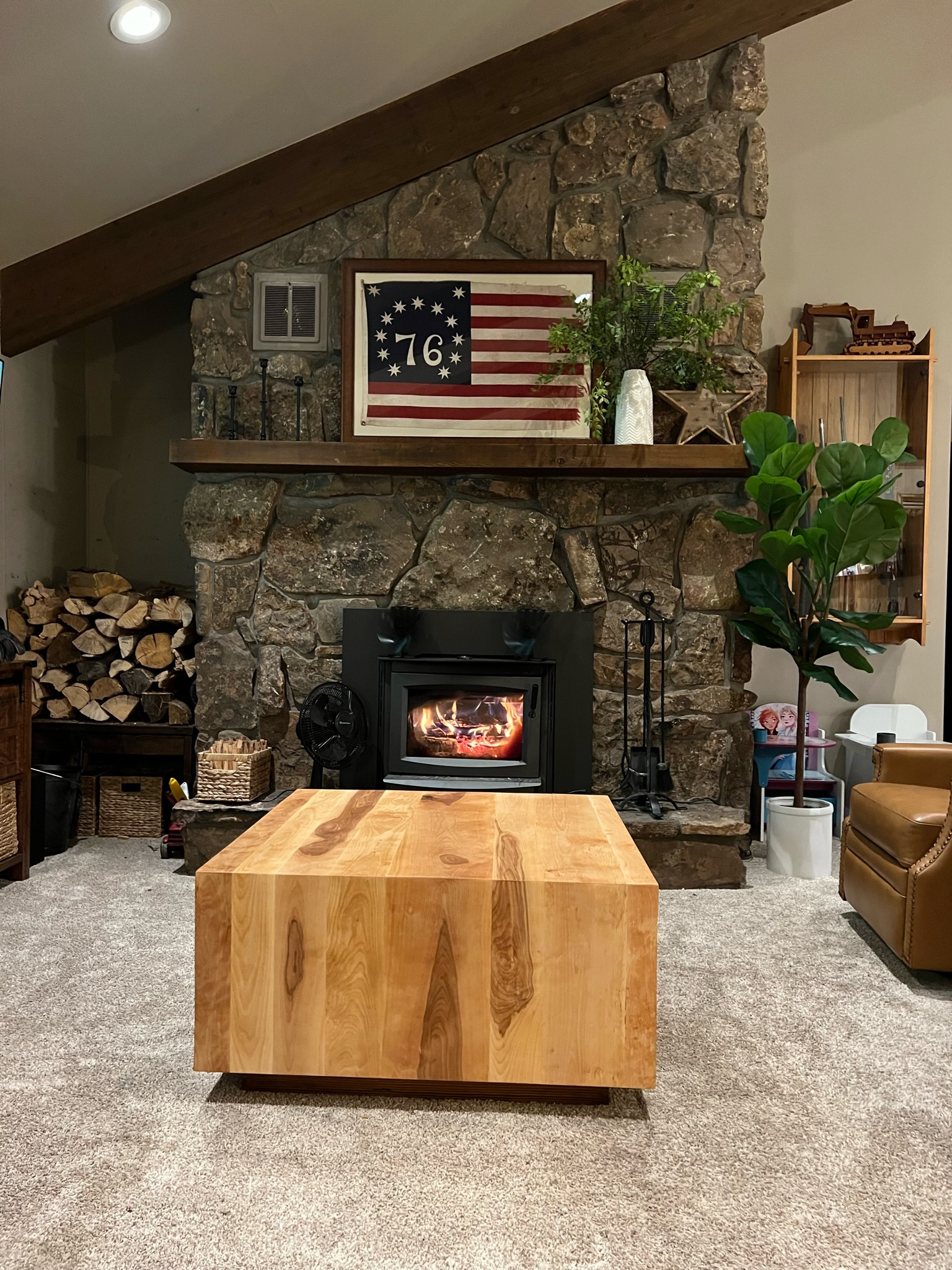 Scandinavian-Inspired Birch Coffee Table